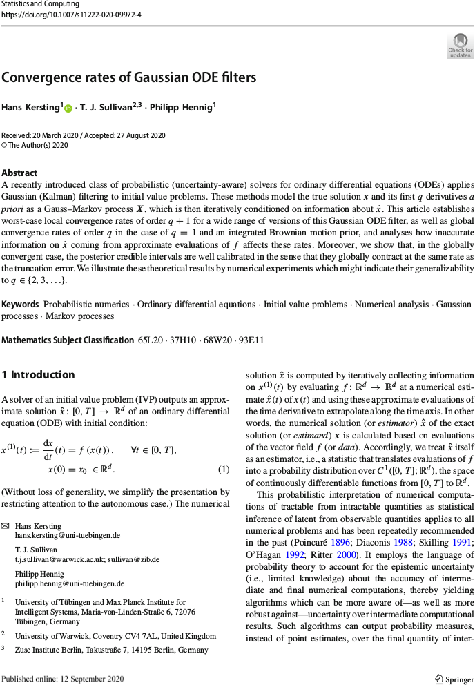 Convergence rates of Gaussian ODE filters